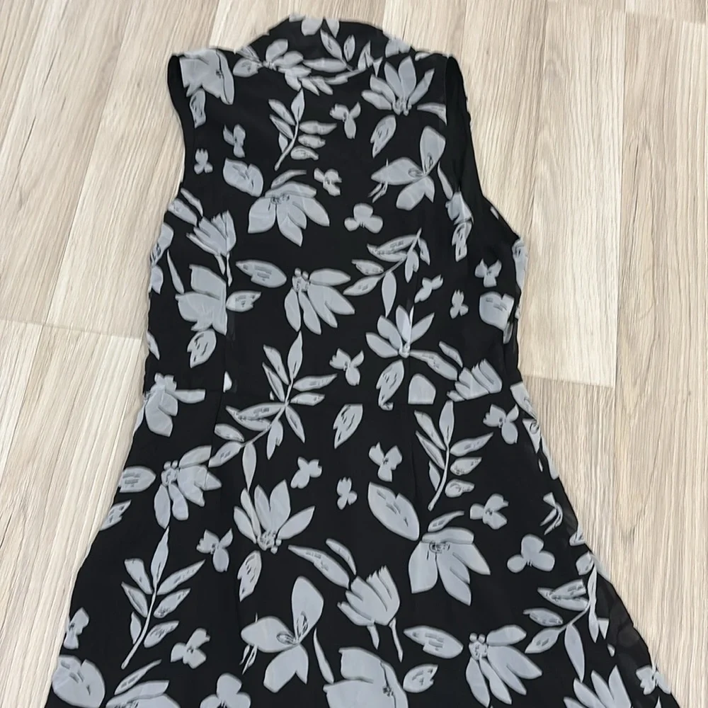 JayGodfrey Black and White Printed Josephine Chiffon Hourglass Sleeveless Sz 12‎ - Picture 14 of 14